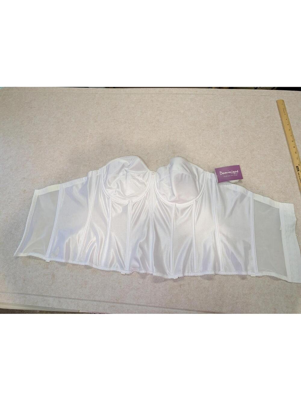 NWT Dominique White 44D Strapless Bra With Add On Straps Formal 8950